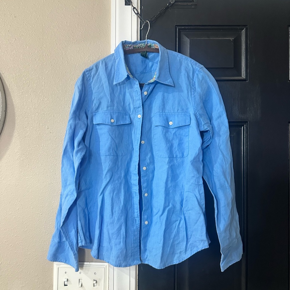 Ralph Lauren Blue Button-Up Shirt